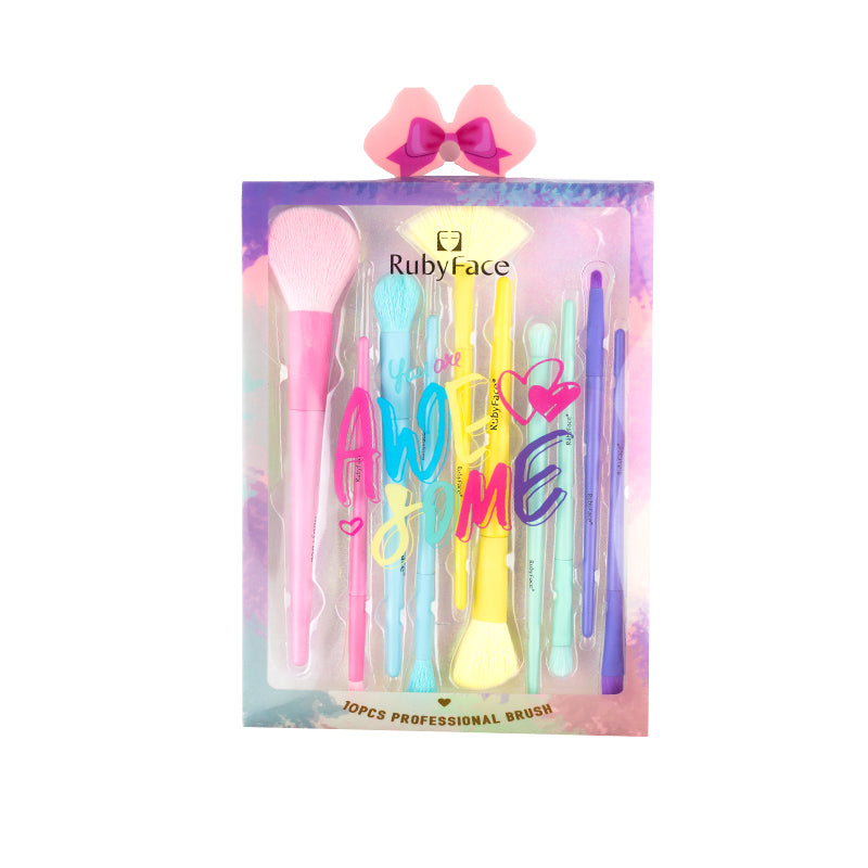 Set de brochas 10pzas Rubyface