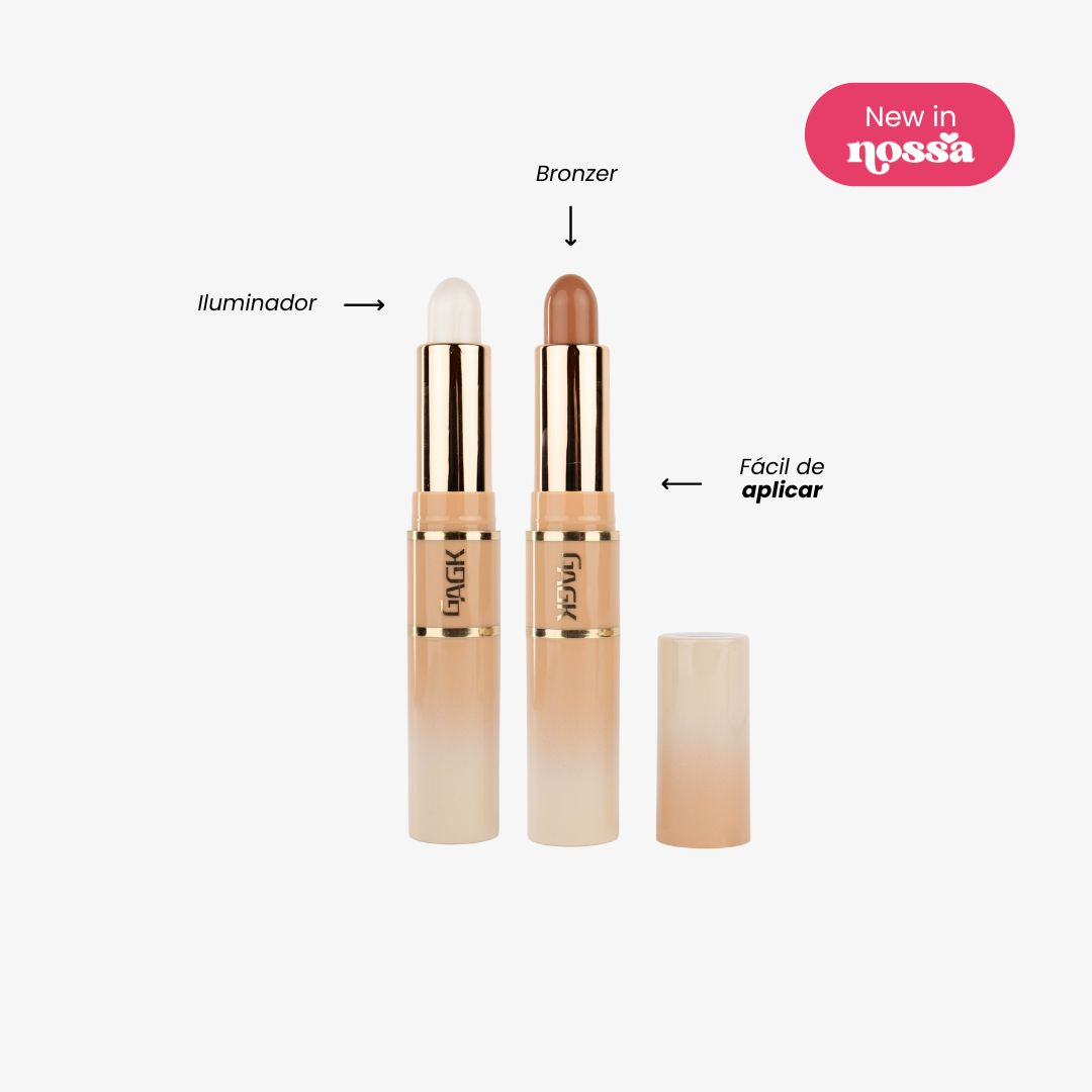 Dúo Iluminador y Bronzer Korean GAGK