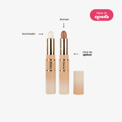 Dúo Iluminador y Bronzer Korean GAGK