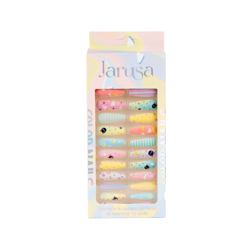 UÑAS ADHESIVAS PARA NIÑAS UNICORNIO