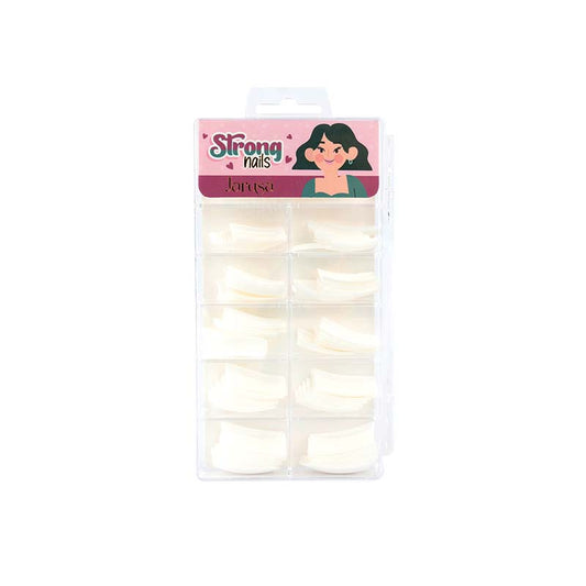 Uñas postizas blancas "Strong Nails" - Jarusa